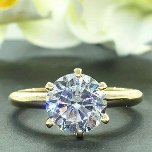 2Ct Created Diamond 14K Solid Gold